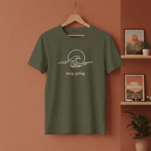 Stylisches Casual T-Shirt am Chiemsee. Kollektion Casual Modell Easy Going