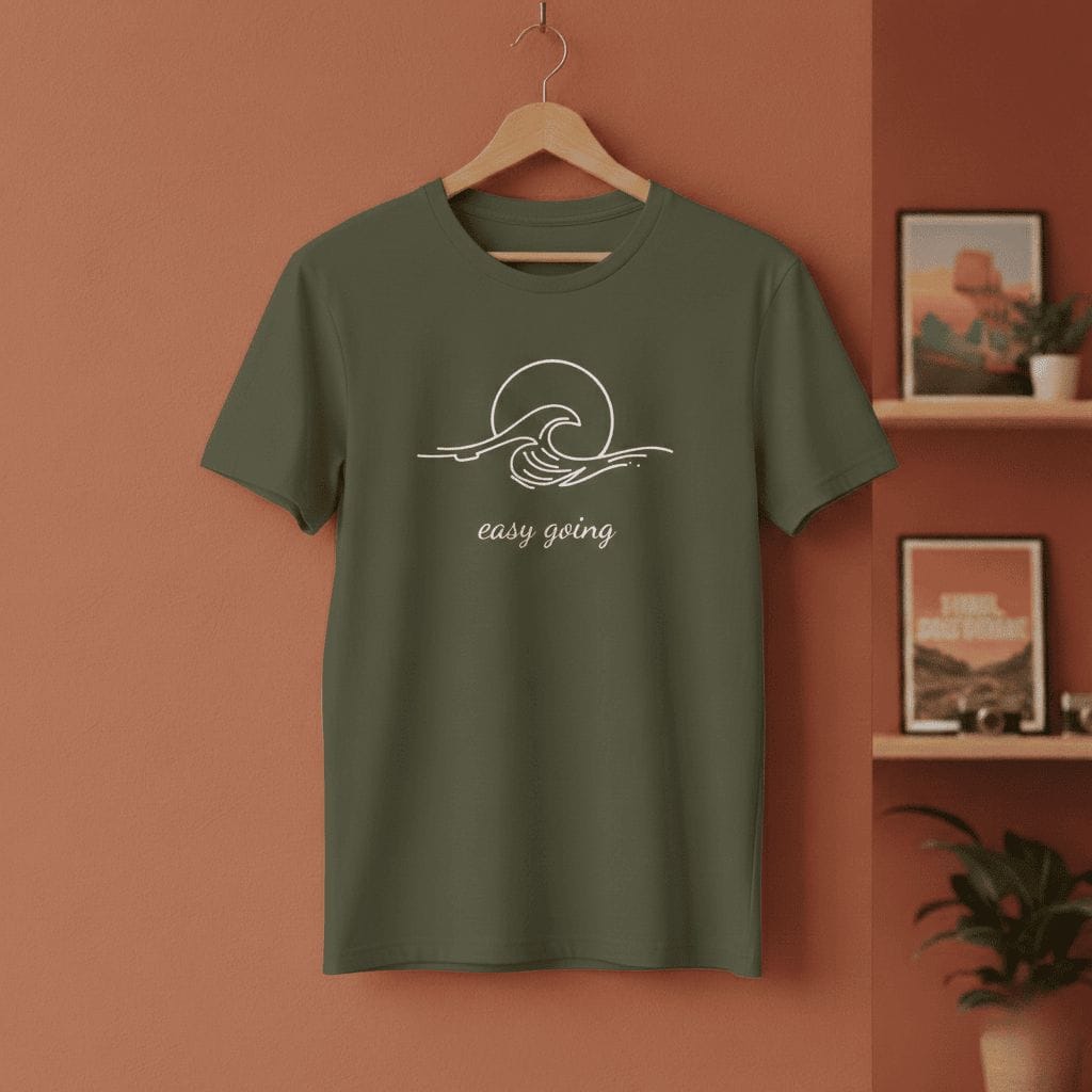 Stylisches Casual T-Shirt am Chiemsee. Kollektion Casual Modell Easy Going