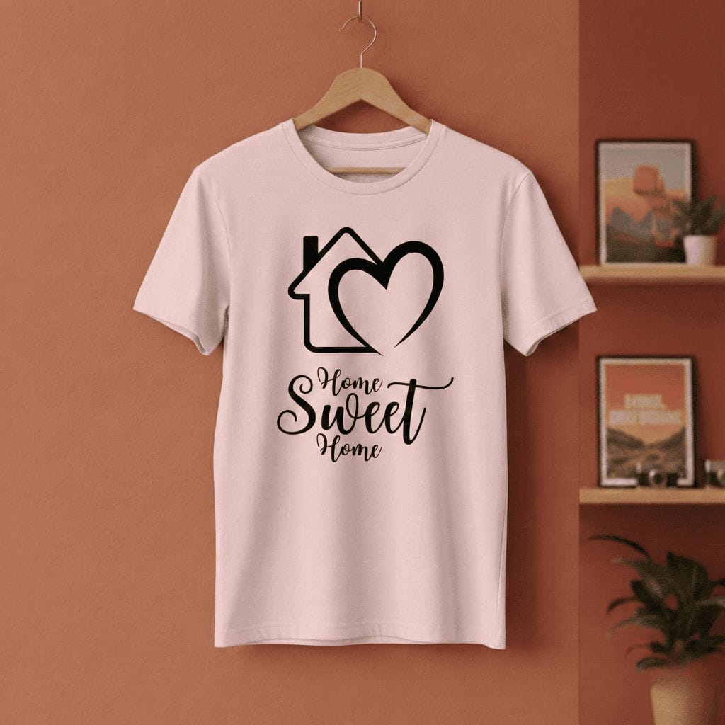 Stylisches Casual T-Shirt am Chiemsee. Kollektion Casual Modell Home Sweet Home