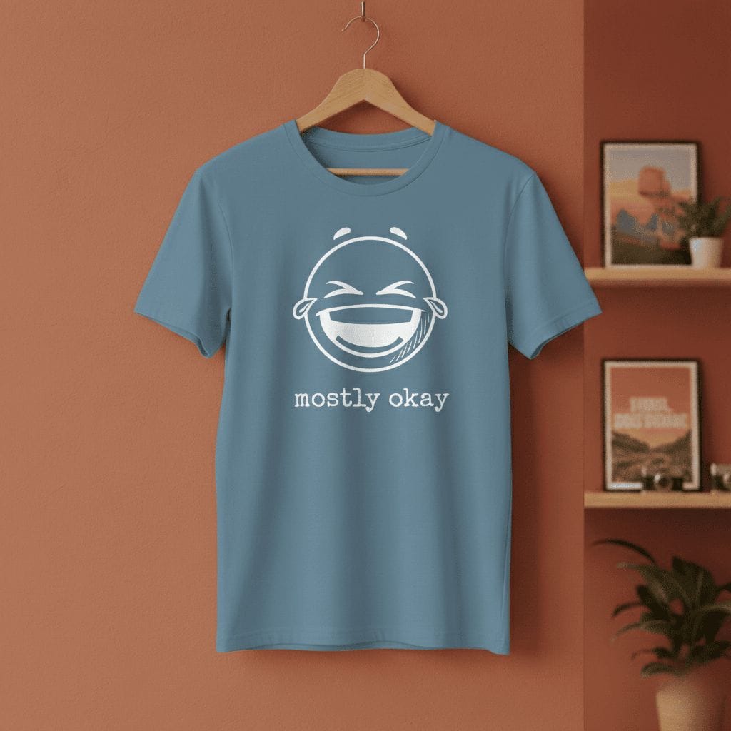 Stylisches Casual T-Shirt am Chiemsee. Kollektion Casual Modell Mostly Okay