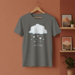 Stylische Casual T-Shirt am Chiemsee. Kollektion Casual Modell Rain Of Joy