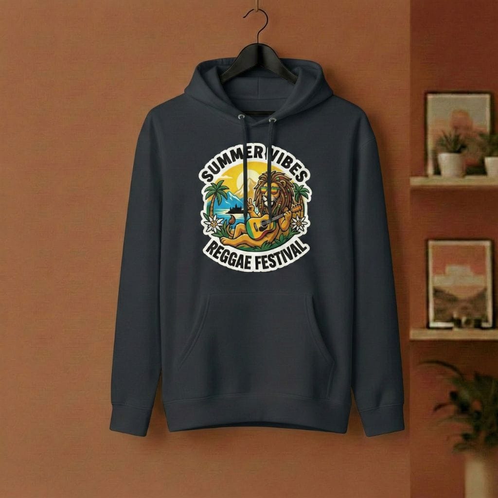 Summer Vibes Chillin Lion Hoodie